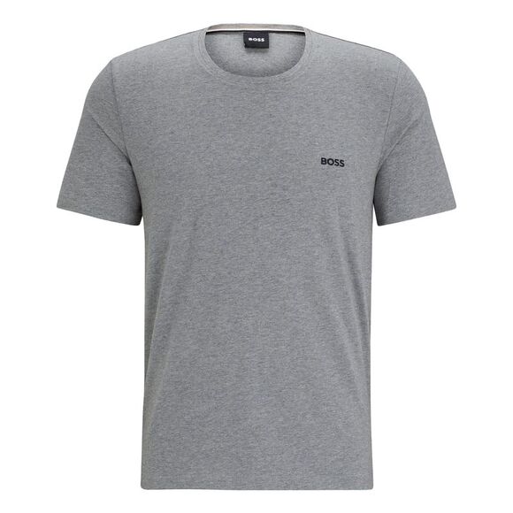 Boss Mens Mix&Match Embroidered Logo Stretch T-Shirt / Gray